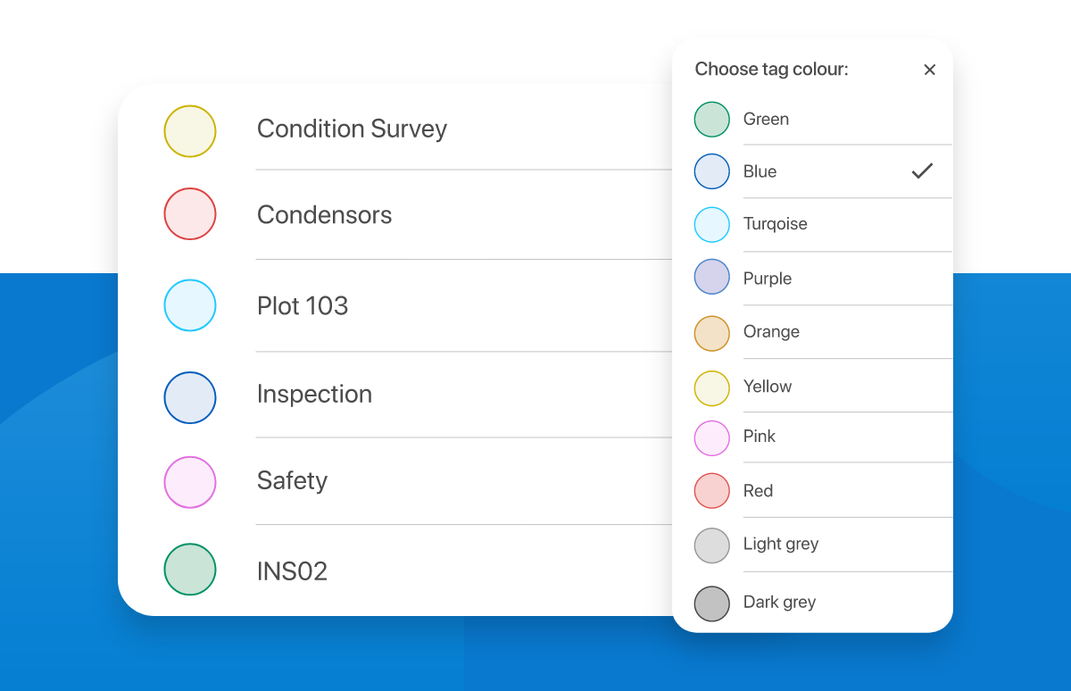 Customise tags