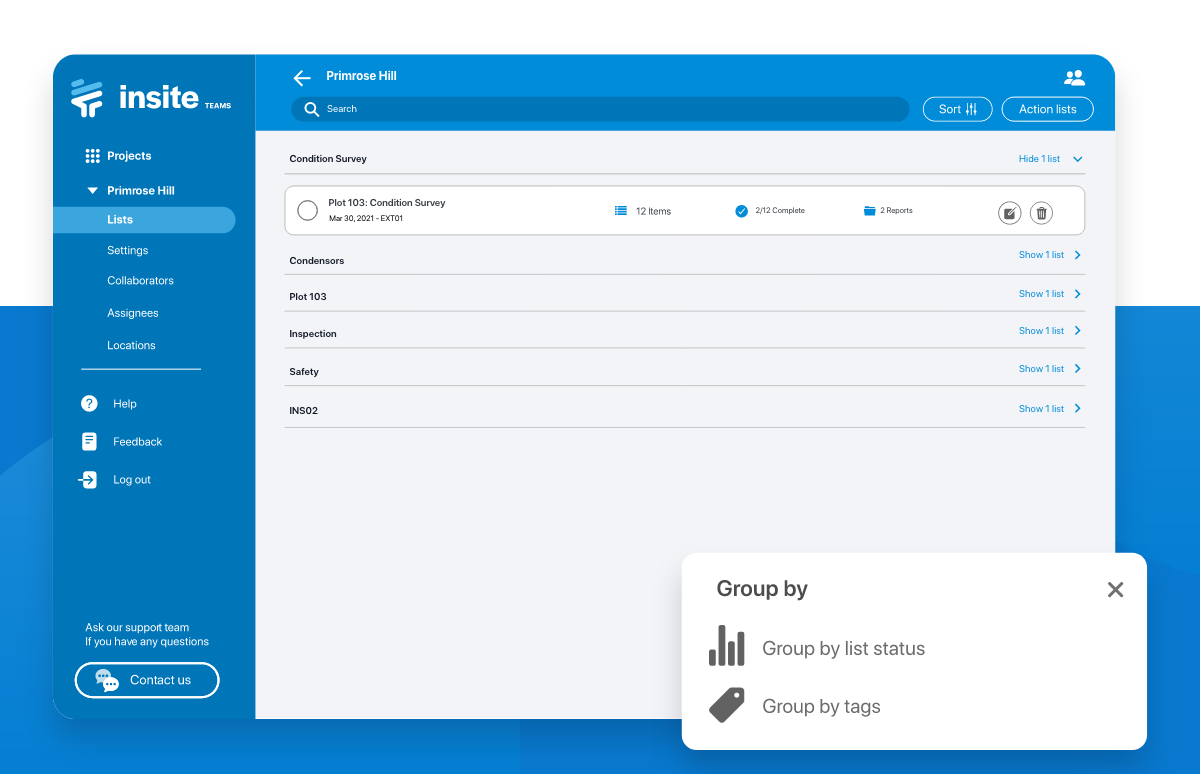 Group & sort with tags