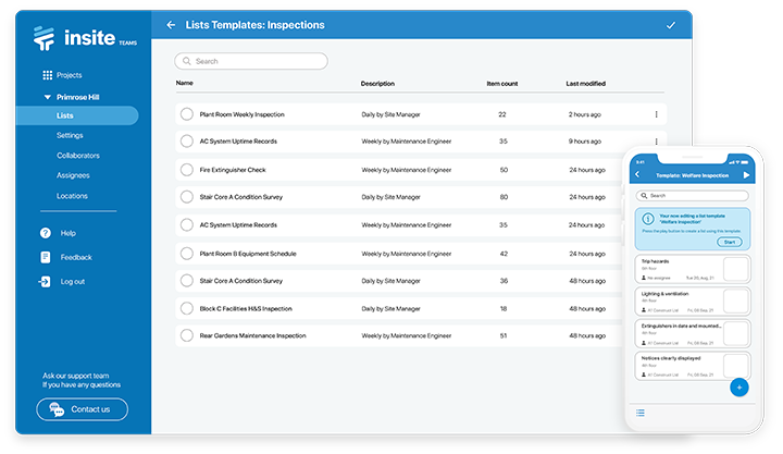 Templates for your facilities management inspections