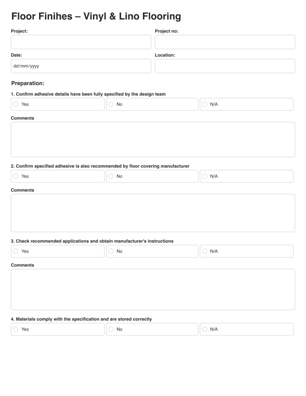 Floor Finishes - Vinyl & Lino Flooring Template Cover Image