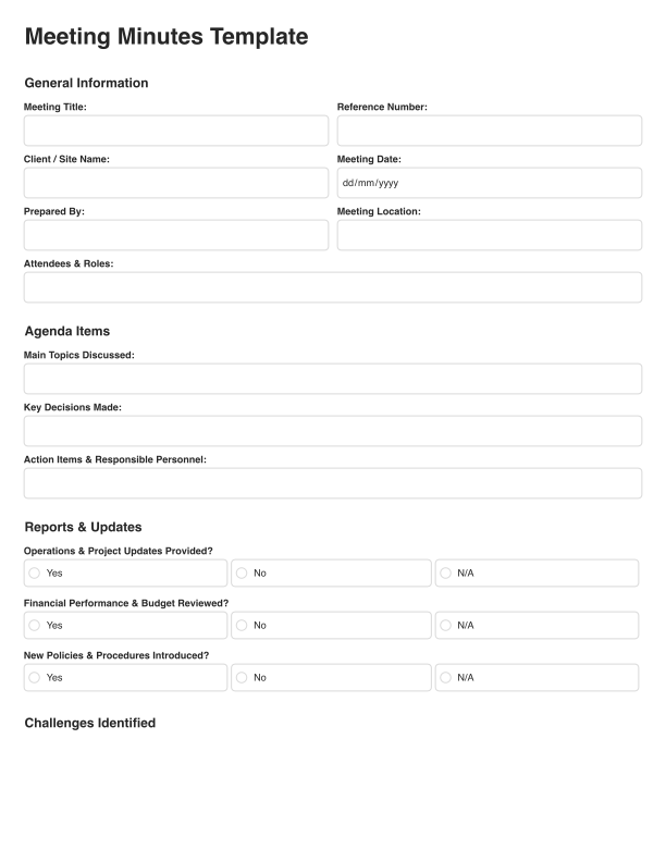 Meeting Minutes Template Cover Image