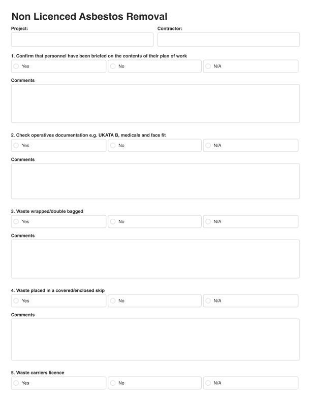 Non Licenced Asbestos Removal Template Cover Image