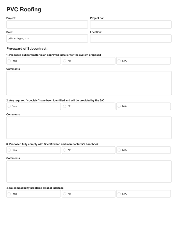 PVC Roofing Inspection Template Cover Image