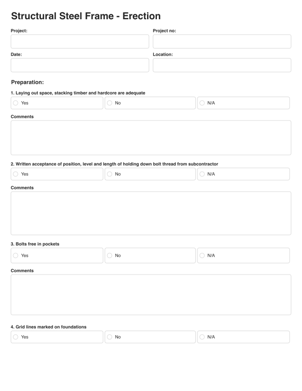 Structural Steel Frame - Erection Template Cover Image