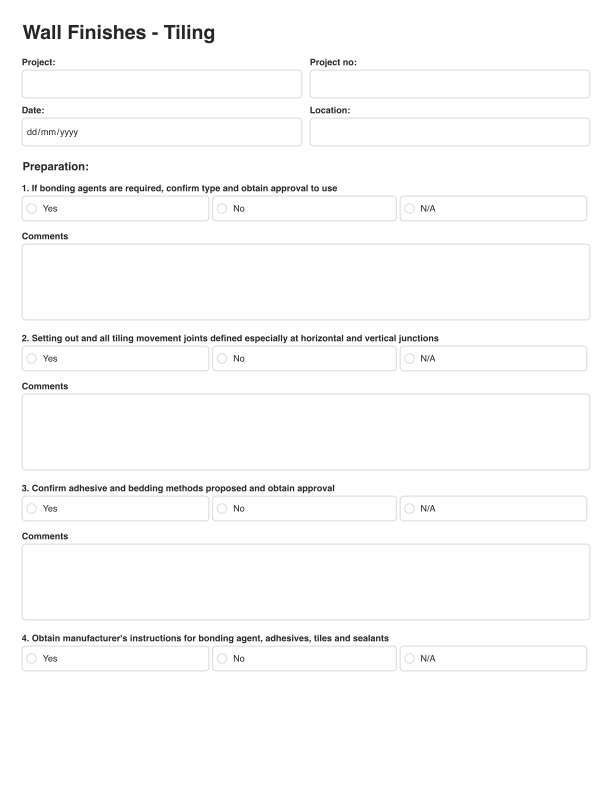 Wall Finishes - Tiling Template Cover Image