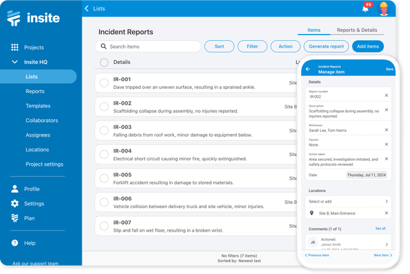 Incident reports