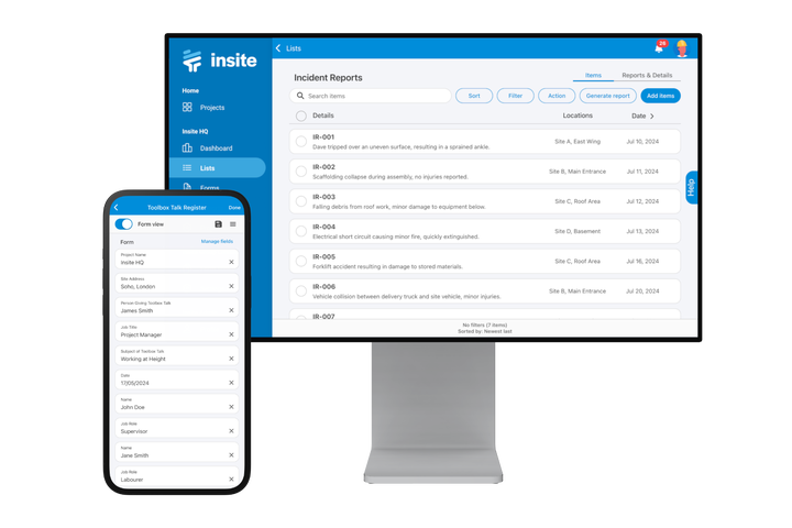Incident Reports & Toolbox Talks