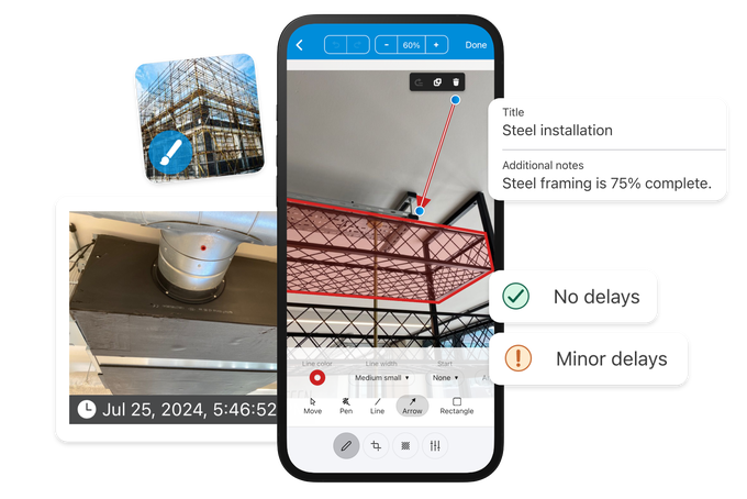 Marking Up Images to Highlight Progress