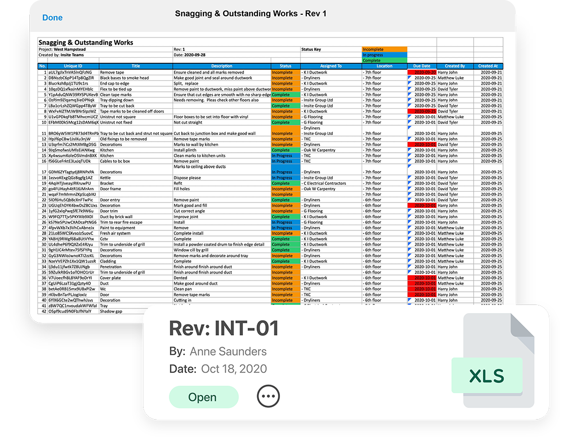 Export Excel reports