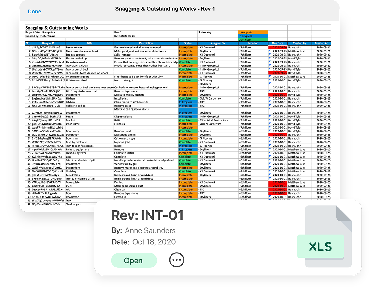 Export Excel reports