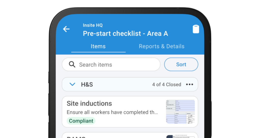 Pre-start checklists